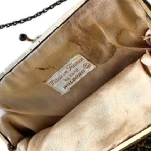 Walborg Water Under The Bridge Vintage Tapestry Purse 1940s - Picture 5 of 6